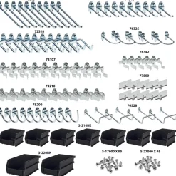 95 Piece Pegboard Hook Set, Zinc Alloy & Steel