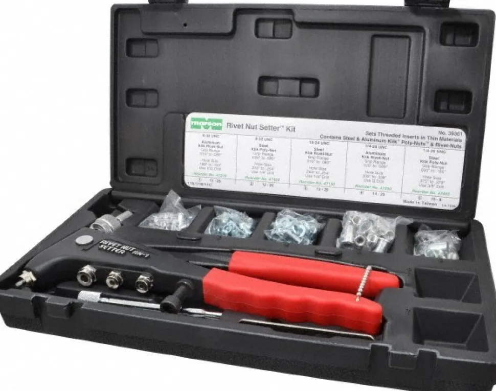 104 Piece Steel Manual Rivet Nut Tool Kit