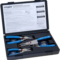3 Piece, 1/8 to 4" Bore, 1/4 to 4" Shaft, Internal Retaining Ring Pliers Set