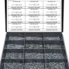1,100 Piece, 1/8 to 3/16" Hole Dia, Dome Head, Steel Blind Rivet Assortment