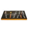 28 Piece 72-Tooth 12 Point Metric Standard & Stubby Combination Ratcheting Wrench Set with Foam Storage Tray