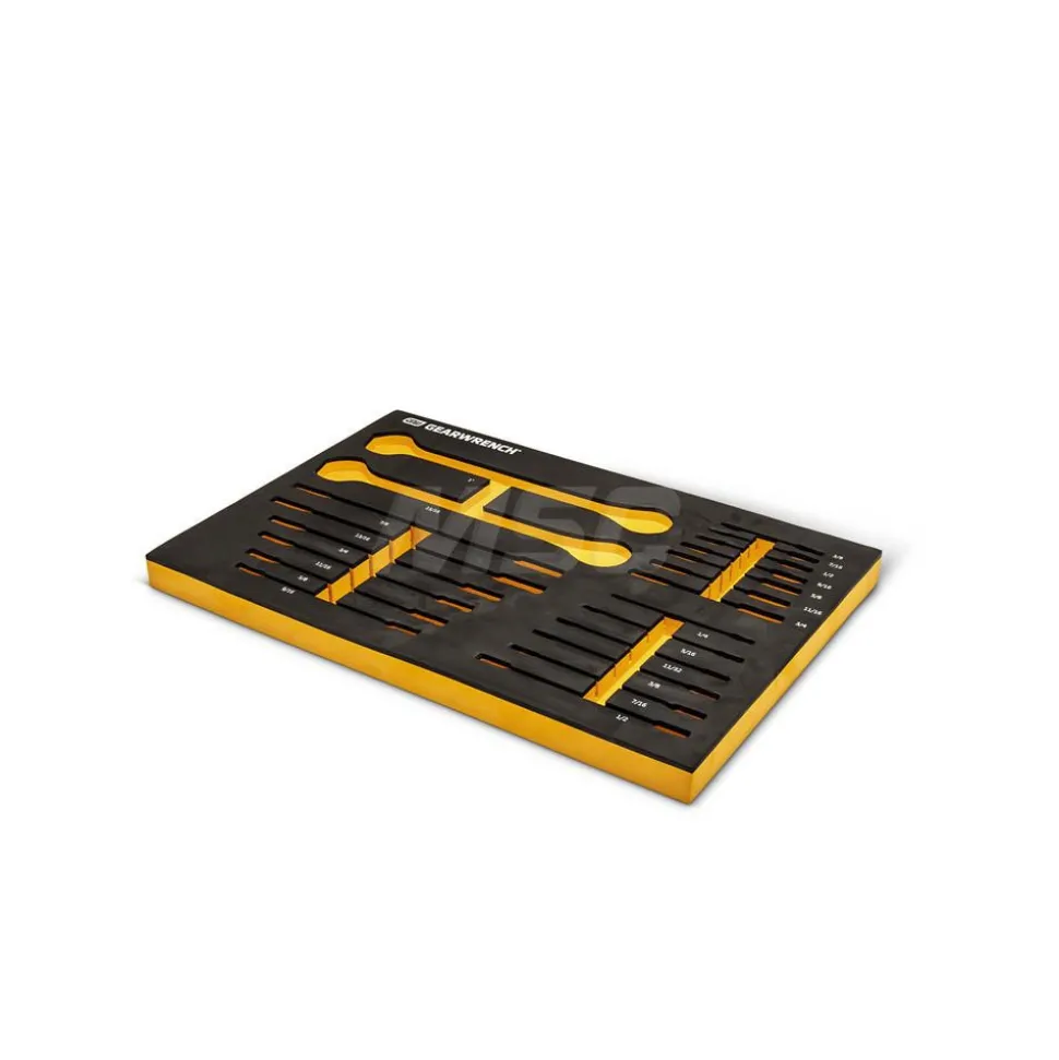 21 Piece 72-Tooth 12 Point SAE Standard & Stubby Combination Ratcheting Wrench Set with Foam Storage Tray