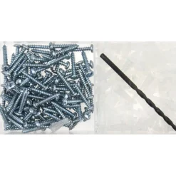 200 Piece, #8 to 10 Screw, Plastic & Steel Slotted/Phillips Drive Anchor Assortment