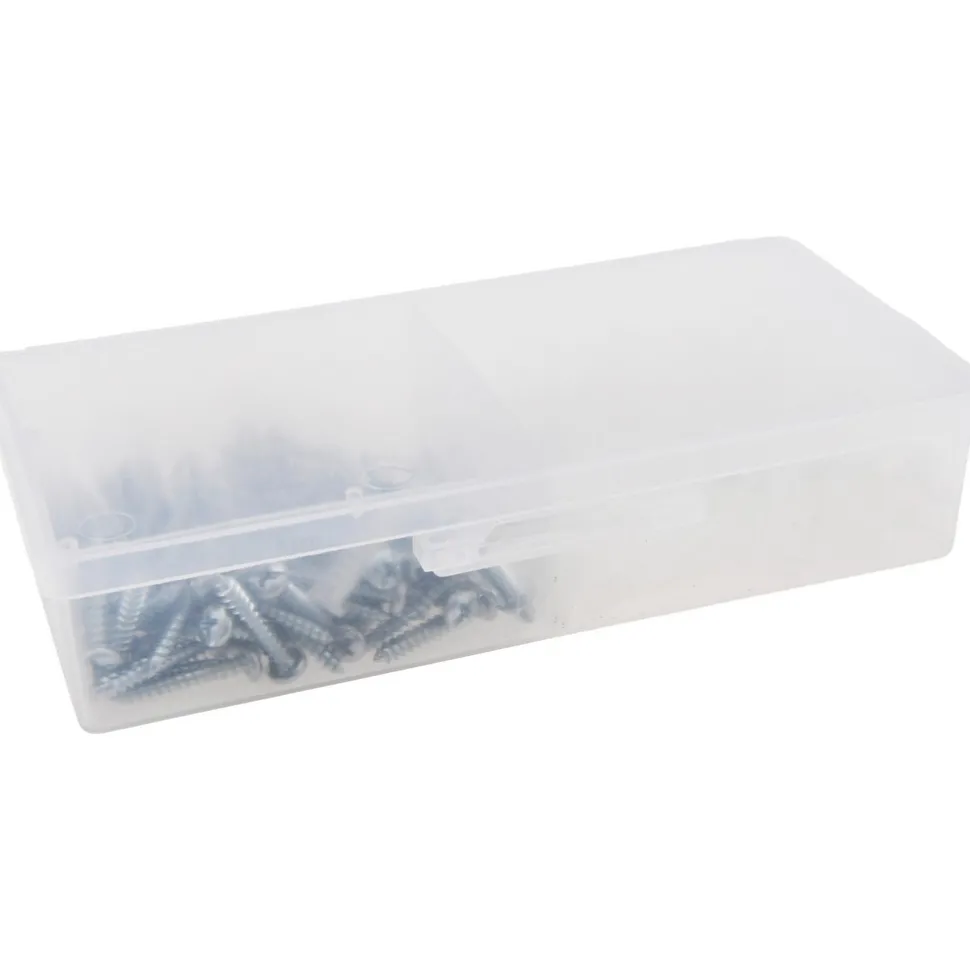 200 Piece, #8 to 10 Screw, Plastic & Steel Slotted/Phillips Drive Anchor Assortment