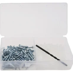 200 Piece, #8 to 10 Screw, Plastic & Steel Slotted/Phillips Drive Anchor Assortment