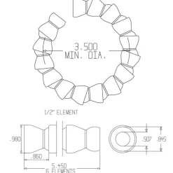 2 Piece, 11" Total Hose Length, 1/2" Hose ID, Coolant Hose Kit