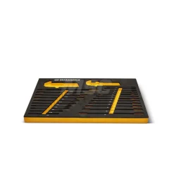 44 Piece 90T SAE/Metric Combination Ratcheting Wrench & Long Arm Hex Key Set with Foam Storage Tray
