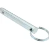 3/8" Pin Dia, 2-1/2" Long, Zinc Plated Steel Ball Lock Hitch Pin