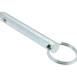 3/8" Pin Dia, 2-1/2" Long, Zinc Plated Steel Ball Lock Hitch Pin