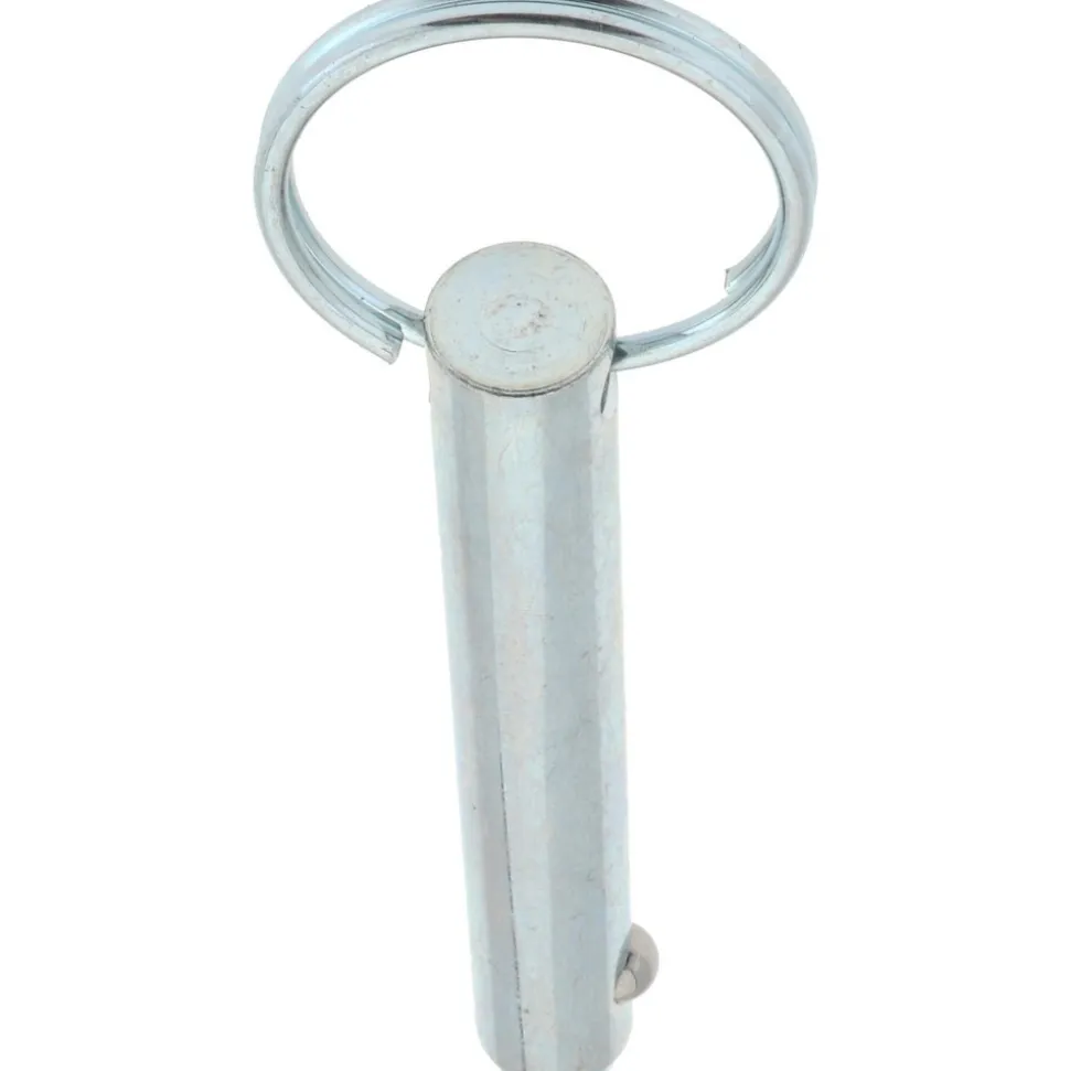 3/8" Pin Dia, 2-1/2" Long, Zinc Plated Steel Ball Lock Hitch Pin