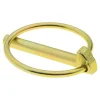 1/4" Pin Dia, Zinc Yellow Dichromate Plated Steel, 1-7/16" Usable Length, Lynch Pin
