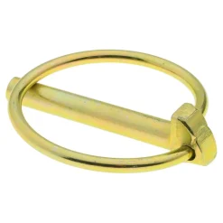1/4" Pin Dia, Zinc Yellow Dichromate Plated Steel, 1-7/16" Usable Length, Lynch Pin