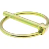 3/16" Pin Dia, Zinc Yellow Dichromate Plated Steel, 1-1/8" Usable Length, Lynch Pin