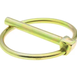 3/16" Pin Dia, Zinc Yellow Dichromate Plated Steel, 1-1/8" Usable Length, Lynch Pin