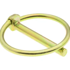 3/16" Pin Dia, Zinc Yellow Dichromate Plated Steel, 1-1/8" Usable Length, Lynch Pin