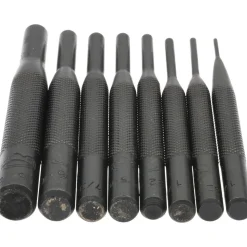 Pin Punch Set: 8 Pc, 0.0625 to 0.3125"