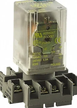 11 Pins, 600 VAC, 5, 10 and 15 Amp, Octal Relay Socket