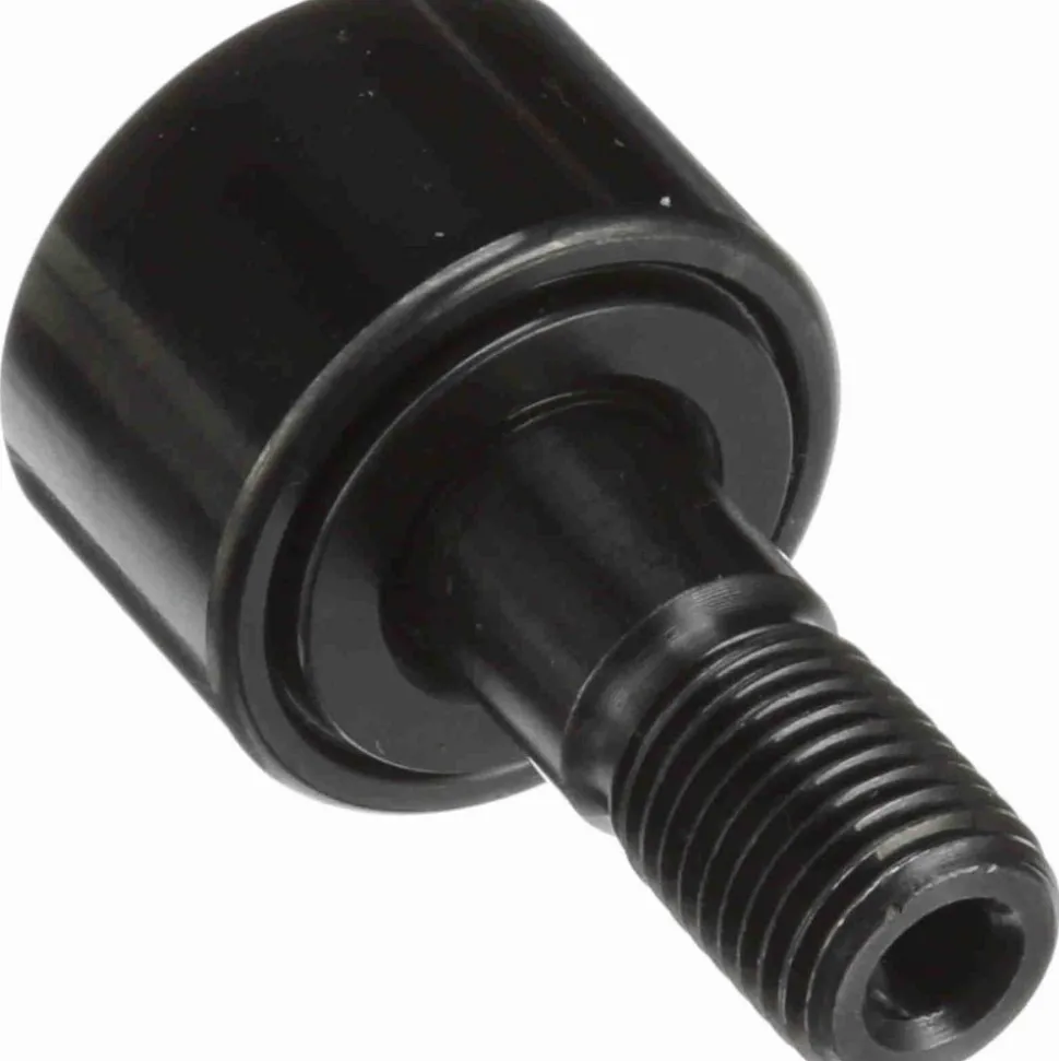 Plain Cam Follower: 1" Roller Dia, 0.625" Roller Width, 0.4375" Stud Dia, 1" Stud Length