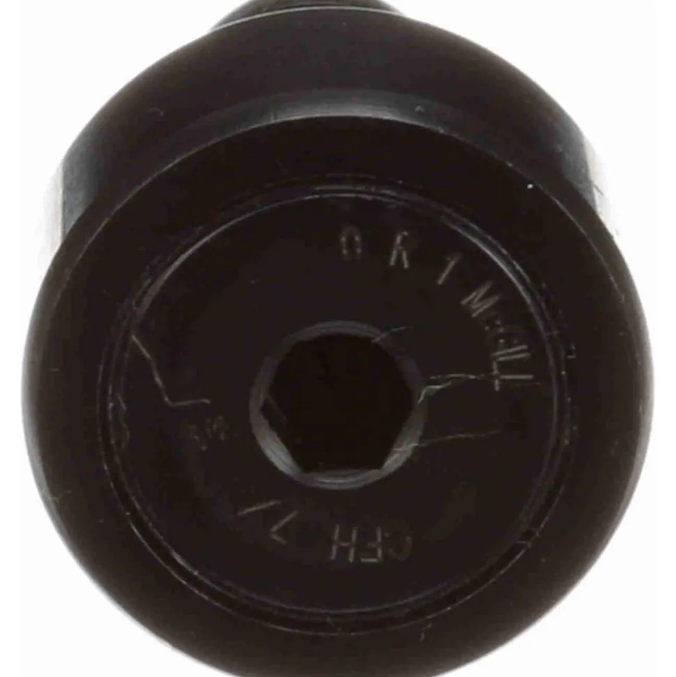 Plain Cam Follower: 0.875" Roller Dia, 0.5" Roller Width, 0.4375" Stud Dia, 7/8" Stud Length