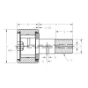 Plain Cam Follower: 1.25" Roller Dia, 0.75" Roller Width, 0.5" Stud Dia, 1-1/4" Stud Length