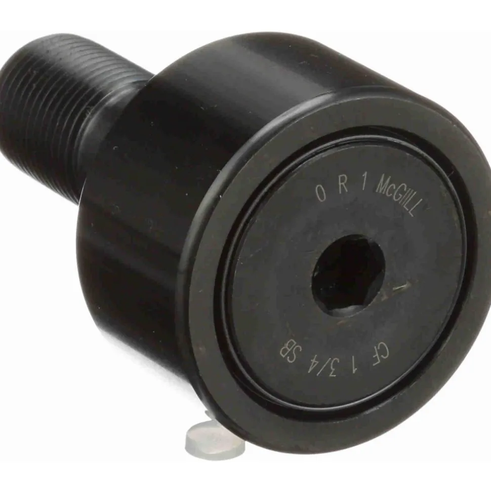 Plain Cam Follower: 1.75" Roller Dia, 1" Roller Width, 0.75" Stud Dia, 1-3/4" Stud Length