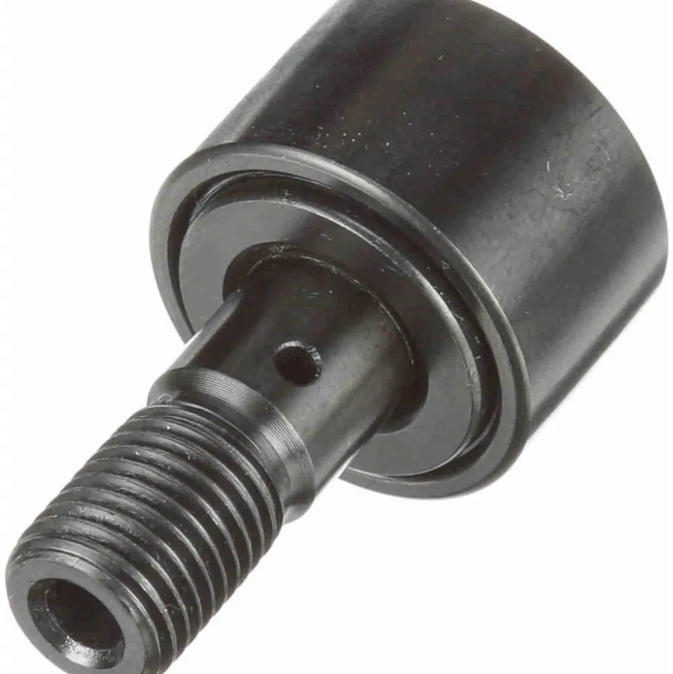 Plain Cam Follower: 1" Roller Dia, 0.625" Roller Width, 0.4375" Stud Dia, 1" Stud Length