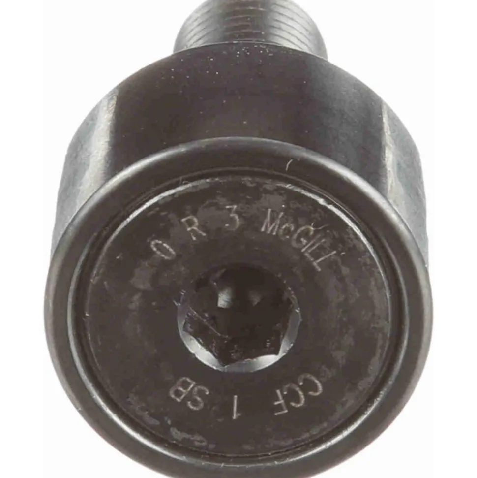 Plain Cam Follower: 1" Roller Dia, 0.625" Roller Width, 0.4375" Stud Dia, 1" Stud Length