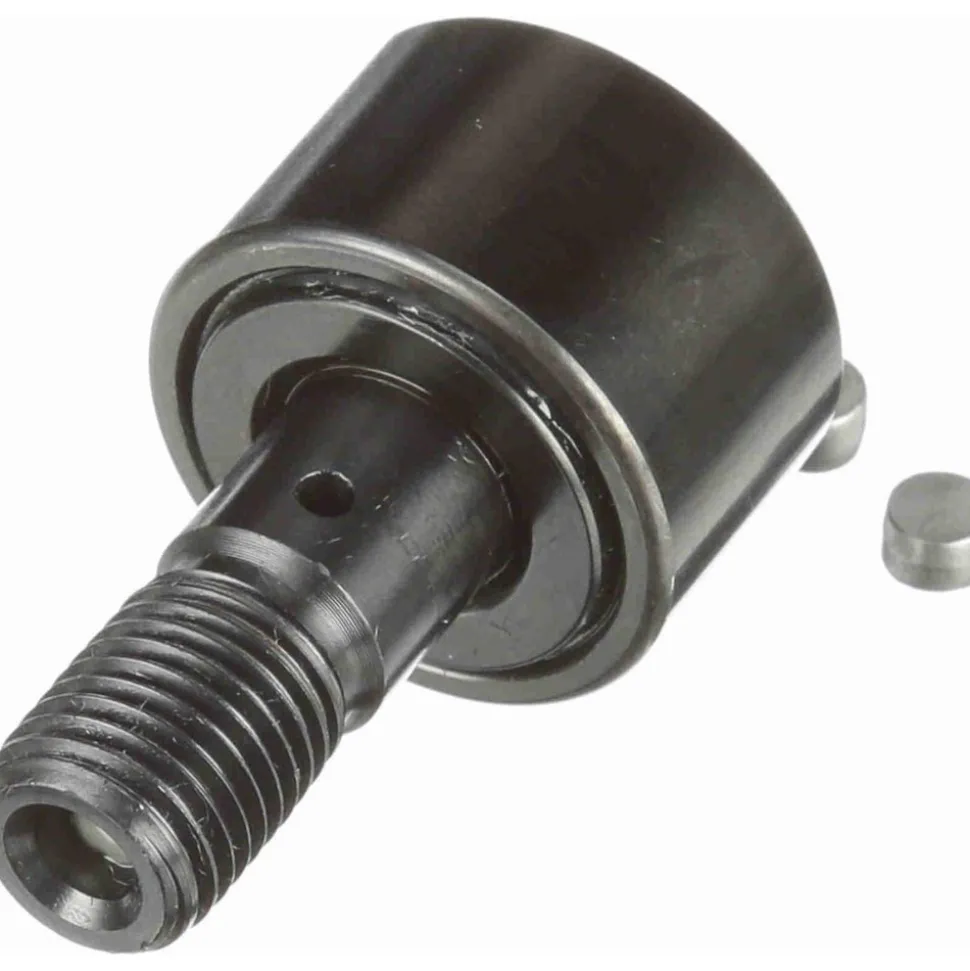 Plain Cam Follower: 1" Roller Dia, 0.625" Roller Width, 0.4375" Stud Dia, 1" Stud Length