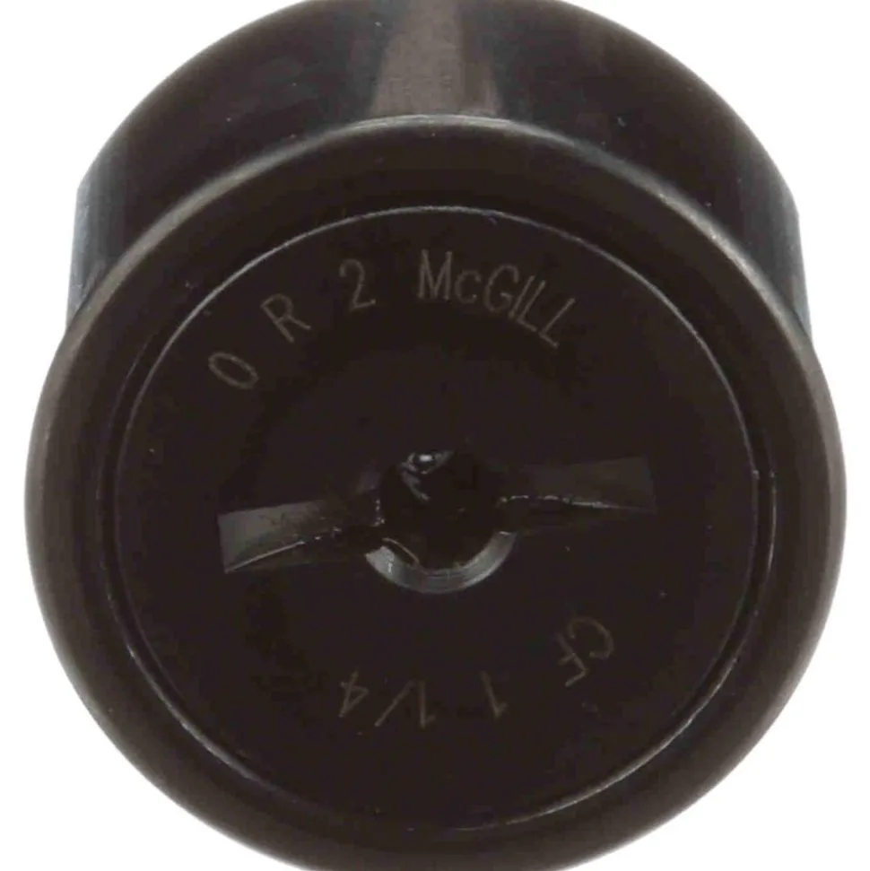 Plain Cam Follower: 1.25" Roller Dia, 0.75" Roller Width, 0.5" Stud Dia, 1-1/4" Stud Length