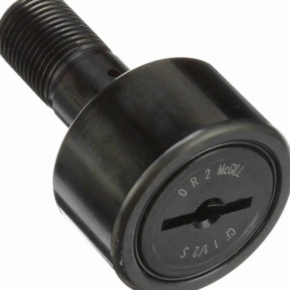 Plain Cam Follower: 1.5" Roller Dia, 0.875" Roller Width, 0.625" Stud Dia, 1-1/2" Stud Length