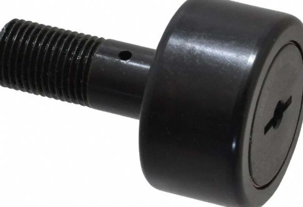 Plain Cam Follower: 0.75" Roller Width, 0.5" Stud Dia, 1-1/4" Stud Length