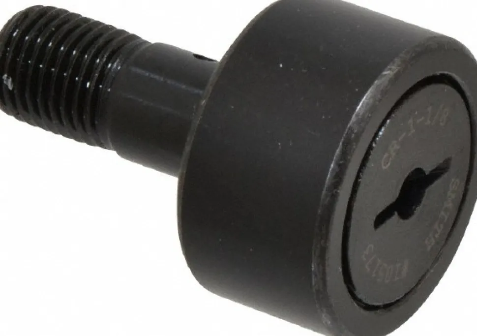 Plain Cam Follower: 0.625" Roller Width, 0.4375" Stud Dia, 1" Stud Length