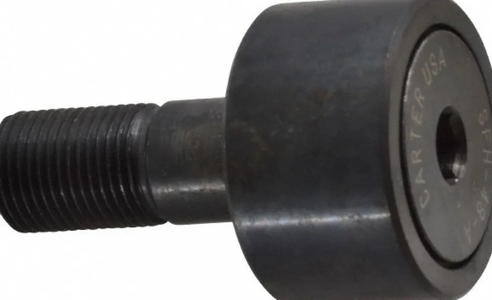 Plain Cam Follower: 0.875" Roller Width, 0.625" Stud Dia, 1-1/2" Stud Length