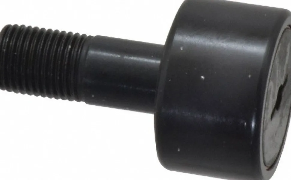 Plain Cam Follower: 0.75" Roller Width, 0.5" Stud Dia, 1-1/4" Stud Length