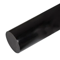 Plastic Rod: POM, 1" Dia, 48" Long, Black, Opaque