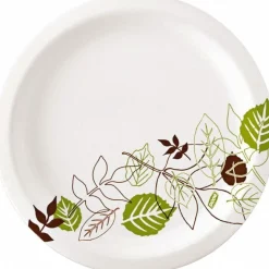 Plate: Paper, Burgundy & Green