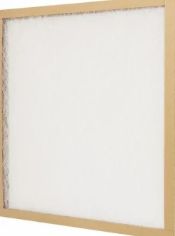 Pleated Air Filter: Panel, MERV 4, Fiberglass, 20% Efficient, 16" High, 25" Wide, 1" Deep