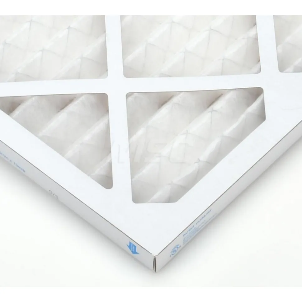 Pleated Air Filter: Wire-Backed Pleated, MERV 8, Synthetic, 35% Efficient, 16" High, 20" Wide, 1" Deep