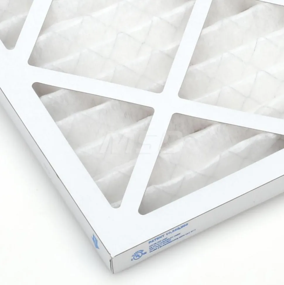 Pleated Air Filter: Wire-Backed Pleated, MERV 8, Synthetic, 35% Efficient, 20" High, 20" Wide, 1" Deep