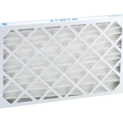 Pleated Air Filter: Wire-Backed Pleated, MERV 8, Synthetic, 35% Efficient, 16" High, 25" Wide, 2" Deep
