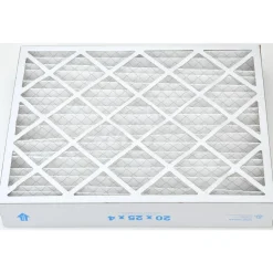 Pleated Air Filter: Wire-Backed Pleated, MERV 10, Synthetic, 55% Efficient, 20" High, 25" Wide, 4" Deep