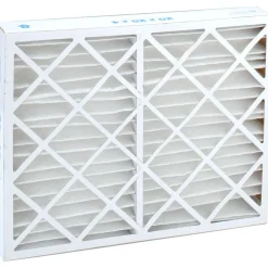 Pleated Air Filter: Wire-Backed Pleated, MERV 10, Synthetic, 55% Efficient, 20" High, 25" Wide, 4" Deep