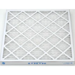 Pleated Air Filter: Wire-Backed Pleated, MERV 10, Synthetic, 55% Efficient, 24" High, 24" Wide, 2" Deep