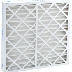 Pleated Air Filter: Wire-Backed Pleated, MERV 8, Synthetic, 35% Efficient, 24" High, 24" Wide, 4" Deep