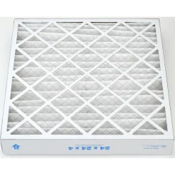 Pleated Air Filter: Wire-Backed Pleated, MERV 8, Synthetic, 35% Efficient, 24