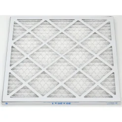 Pleated Air Filter: Wire-Backed Pleated, MERV 10, Synthetic, 55% Efficient, 20" High, 20" Wide, 1" Deep