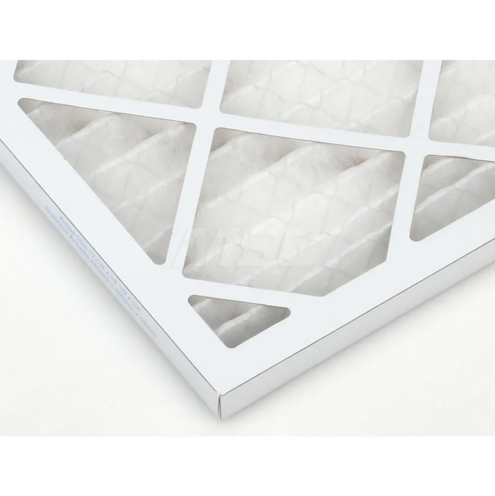 Pleated Air Filter: Wire-Backed Pleated, MERV 8, Synthetic, 35% Efficient, 18" High, 20" Wide, 1" Deep