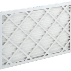 Pleated Air Filter: Wire-Backed Pleated, MERV 8, Synthetic, 35% Efficient, 16" High, 24" Wide, 1" Deep