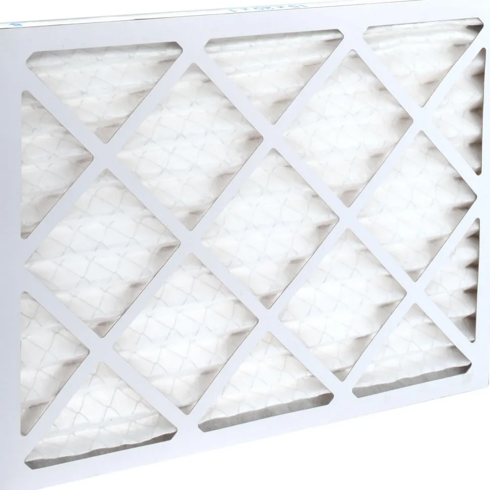 Pleated Air Filter: Wire-Backed Pleated, MERV 8, Synthetic, 35% Efficient, 15" High, 20" Wide, 1" Deep
