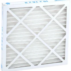 Pleated Air Filter: Wire-Backed Pleated, MERV 10, Synthetic, 55% Efficient, 16